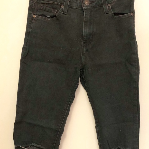 Just Black Faded Black/Olive Ripped Jeans - Picture 1 of 3